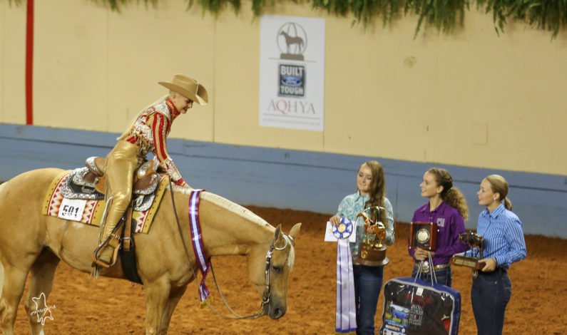 Deanna Green and Blazinmytroublesaway take AQHA Youth World title in Western Riding