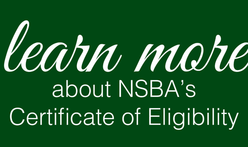 NSBA Certificates