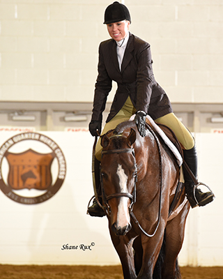 Beth Case aboard the 2015 Congress Masters Hunter Under Saddle winner, A Boy Named Hoo.