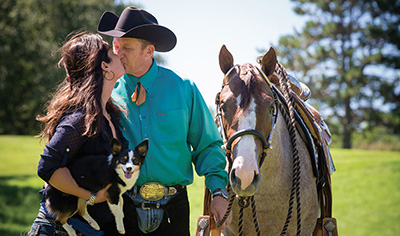 Jamie Zuidema with his fiancé, Anna Terry