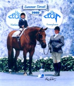 Brooke Christy with her mother, Sue Battles, as a Lead Line competitor.