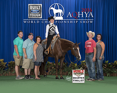 Sydney Riden and Raging To Zip at the AQHYA World Show.