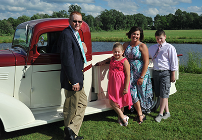 Randy Mitchell with wife, Darcy; son, Cole; and daughter, Allison.