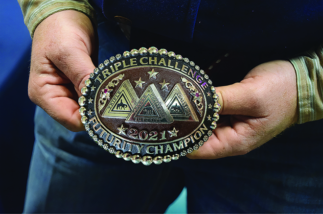 Buckle Up: Trophy buckles remain a source of pride for event winners